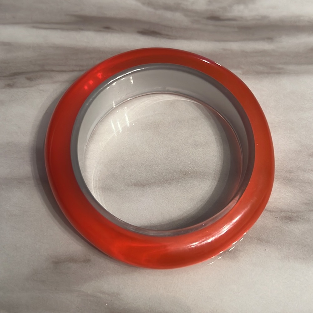 Orange Acrylic Bracelet - Picture 2 of 4